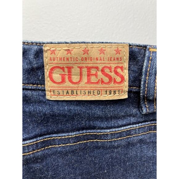 Guess Jeans Womens size 29 Three Pocket Stone Wash Dark Blue‎ Denim - Picture 7 of 7